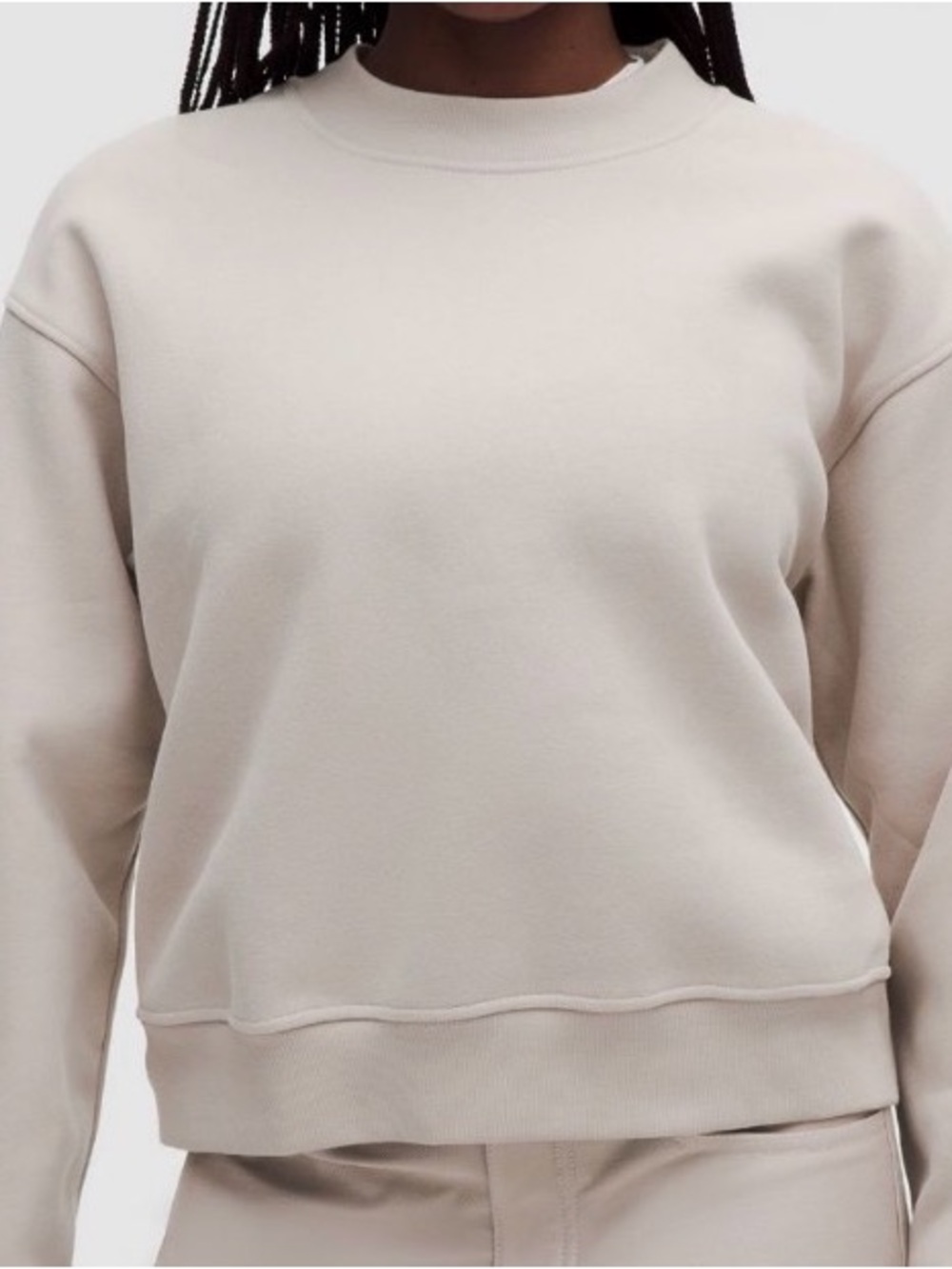 lululemon athletica Crew Neck Sweatshirt in Light Beige